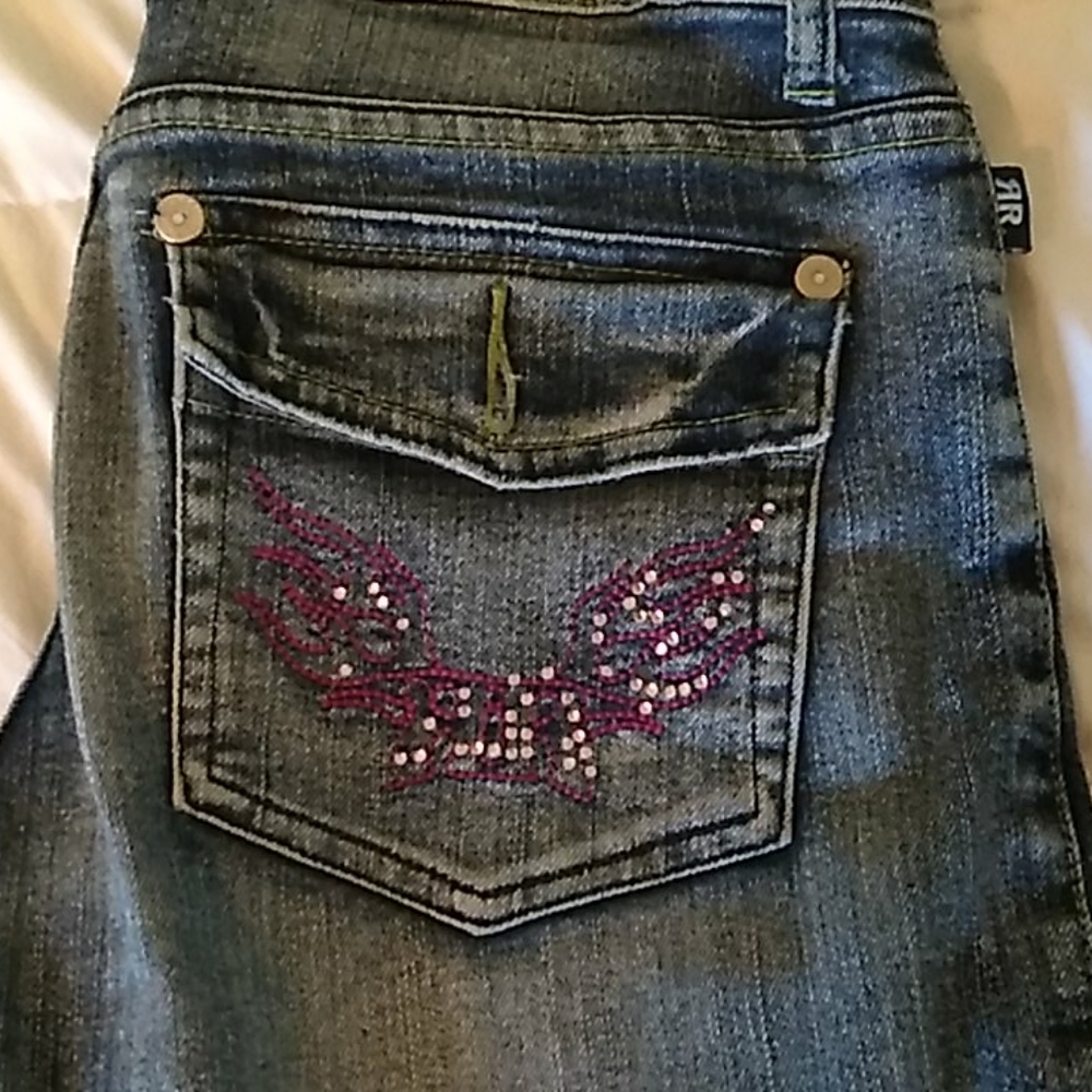 Rock& Republic Distressed Bootcut Jeans